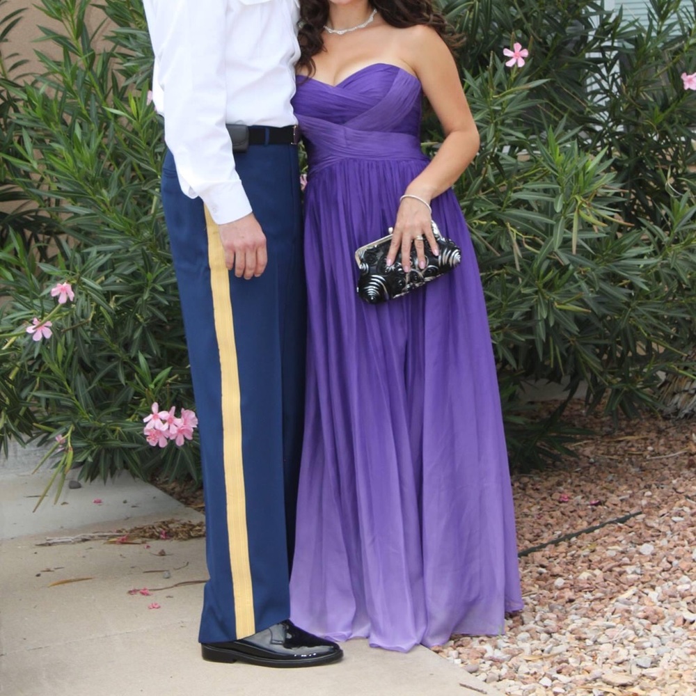 Purple evening gown